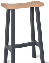 Load image into Gallery viewer, OAK AND BEECH BAR STOOL Charcoal