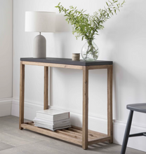 Load image into Gallery viewer, CONSOLE TABLE SLATE GREY ACACIA WOOD