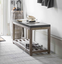 Load image into Gallery viewer, HALLWAY BENCH SLATE GREY ACACIA WOOD