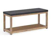 Load image into Gallery viewer, HALLWAY BENCH SLATE GREY ACACIA WOOD