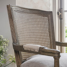 Load image into Gallery viewer, Kensington Carver dining chair with rock grey cushion