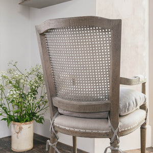 Kensington Carver dining chair with rock grey cushion 
