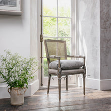 Load image into Gallery viewer, Kensington Carver dining chair with rock grey cushion