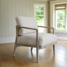 Load image into Gallery viewer, OATMEAL ROPE BACK CURVED ARMCHair