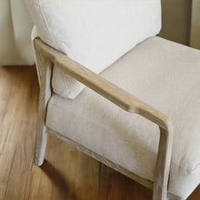 Load image into Gallery viewer, OATMEAL ROPE BACK CURVED ARMCHair