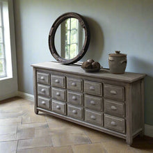 Load image into Gallery viewer, Distressed grey 15 drawer chest