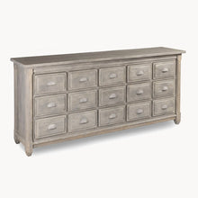 Load image into Gallery viewer, Distressed grey 15 drawer chest 
