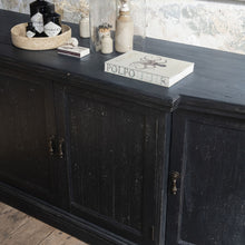 Load image into Gallery viewer, Recycled, pine, distressed black sideboard
