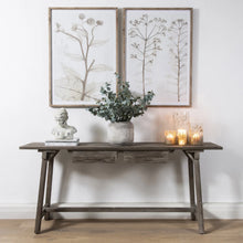 Load image into Gallery viewer, Recycled, pine planked console table 
