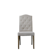 Load image into Gallery viewer, Cream button back dining chair
