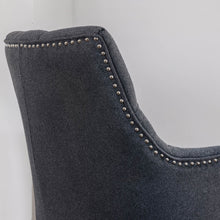 Load image into Gallery viewer, BRUSHED CHARCOAL GREY CARVER CHAIR