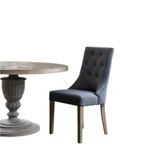 Load image into Gallery viewer, Charcoal, padded dining chair