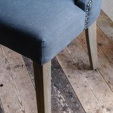 Load image into Gallery viewer, Charcoal, padded dining chair