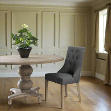 Load image into Gallery viewer, Charcoal, padded dining chair