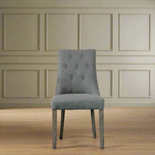 Load image into Gallery viewer, Grey, padded dining chair