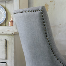 Load image into Gallery viewer, Grey, padded dining chair
