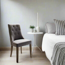 Load image into Gallery viewer, Grey, padded dining chair