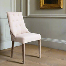 Load image into Gallery viewer, Padded natural dining chair