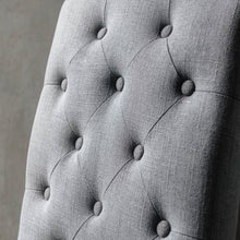 Load image into Gallery viewer, Soft grey button back dining chair