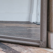 Load image into Gallery viewer, LARGE GREY FRENCH PAULOWNIA WOOD PROVINCIAL MIRROR