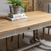 Load image into Gallery viewer, COLONIAL GREY OAK FRENCH BALL LEG DINING TABLE