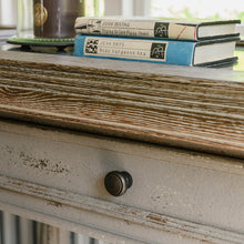 Load image into Gallery viewer, Large, Grey Oak and Stone top console table
