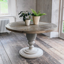Load image into Gallery viewer, Round dining table with charcoal base
