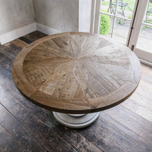 Load image into Gallery viewer, Round dining table with charcoal base
