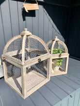 Load image into Gallery viewer, Set Of Two Chicken Wire Cage Lanterns