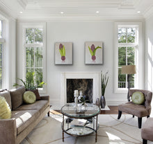 Load image into Gallery viewer, Organic Hyacinth Bulb Original Canvas Pair By Kerrie Griffin