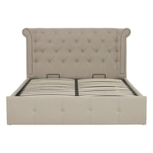 Load image into Gallery viewer, KENT KINGSIZE BEIGE HOPSACK VELVET BED