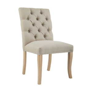  TOWNHOUSE NATURAL LINEN DINING CHAIR