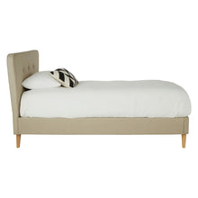 Load image into Gallery viewer, DENMARK SCANDINAVIAN BEIGE HOPSACK FABRIC SINGLE BED