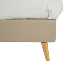 Load image into Gallery viewer, DENMARK SCANDINAVIAN BEIGE HOPSACK FABRIC SINGLE BED