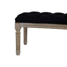 Load image into Gallery viewer, KENSINGTON TOWNHOUSE BLACK LINEN BENCH