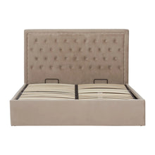 Load image into Gallery viewer, BURLEIGH MINK VELVET DOUBLE OTTOMAN BED