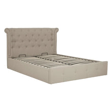 Load image into Gallery viewer, KENT KINGSIZE BEIGE HOPSACK VELVET BED