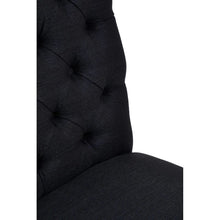 Load image into Gallery viewer, CHELSEA TOWNHOUSE BLACK LINEN DINING CHAIR