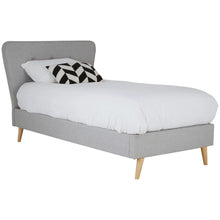 Load image into Gallery viewer, DENMARK SCANDINAVIAN LIGHT GREY SINGLE BED
