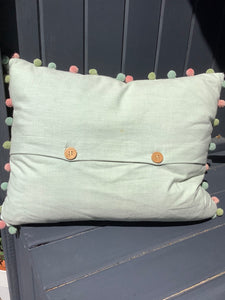 Susie Watson Appliqué 3 Daisy’s Pom Pom Complete Cushion