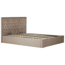 Load image into Gallery viewer, BURLEIGH MINK VELVET DOUBLE OTTOMAN BED