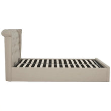 Load image into Gallery viewer, KENT KINGSIZE BEIGE HOPSACK VELVET BED