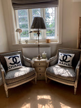 Load image into Gallery viewer, Washed Distressed French Style Armchair Upholstered In Grey Solid Wooden Frame
