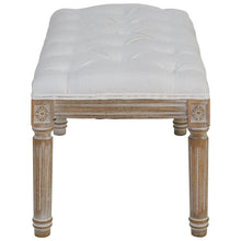 Load image into Gallery viewer, CHELSEA TOWNHOUSE CREAM LINEN BENCH