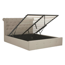 Load image into Gallery viewer, KENT KINGSIZE BEIGE HOPSACK VELVET BED