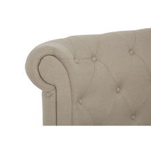 Load image into Gallery viewer, KENT KINGSIZE BEIGE HOPSACK VELVET BED