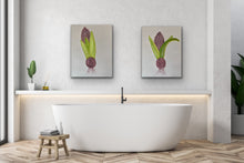 Load image into Gallery viewer, Organic Hyacinth Bulb Original Canvas Pair By Kerrie Griffin
