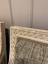 Load image into Gallery viewer, Washed Distressed French Style Armchair Upholstered In Grey Solid Wooden Frame
