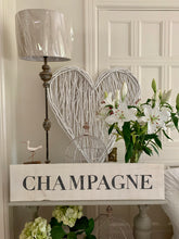 Load image into Gallery viewer, Large Distressed Standing Champagne Sign