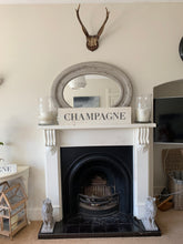 Load image into Gallery viewer, Large Distressed Standing Champagne Sign
